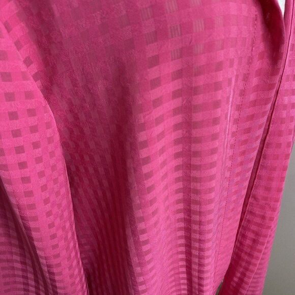 Slinky Brand Silky Pink 3/4 Sleeve Sheer Cardigan size Large womens - Picture 7 of 8